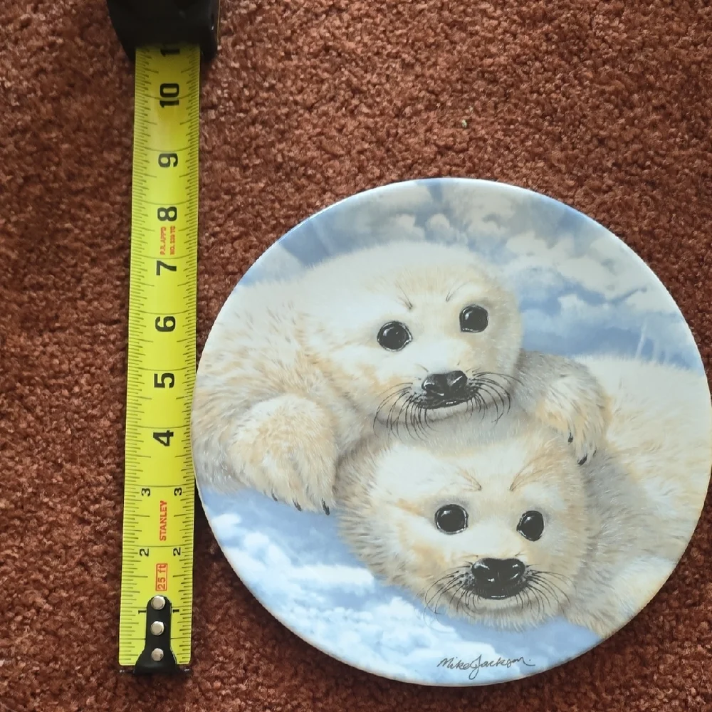Baby Seals By Mike Jackson Seal Pup Royal Grafton Collectors Decorative Plate - Picture 5 of 12